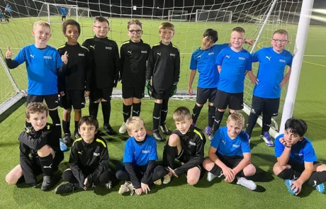 Development Centre Youth Football Squad Children taking part in advanced football coaching at the Game On Development Centre
